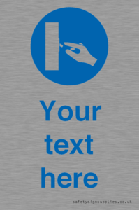 Custom Use Switch Sign